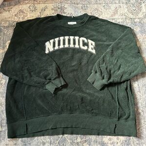 Aerie The Chill Crew Fleece Sweatshirt